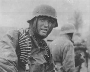 German soldier poses for the camera.