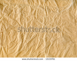 Wrinkled brown paper bag. Background. - stock photo