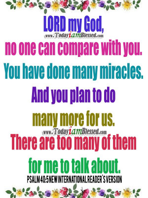 Bible Verses ♥ Psalm 40:5 New International Reader's Version ...