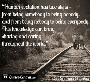 Human evolution has two steps – from being somebody to being nobody ...