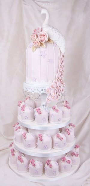 Vintage Bird Cage Wedding Cake