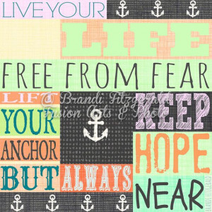 Anchor Quote Rainbow Colors Inspirational Quote Choose Lustre Print ...