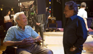 Valli with Clint Eastwood on the set of the Jersey Boys film [GK FILMS ...