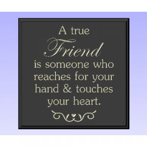 Decorative Wood Sign Plaque Wall Decor with Quote A true friend is