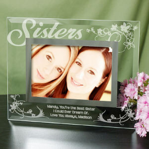 Sisters Personalized Glass Picture Frame