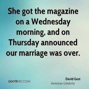 She got the magazine on a Wednesday morning, and on Thursday announced ...