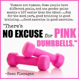 No Excuse For Pink Dumbbells