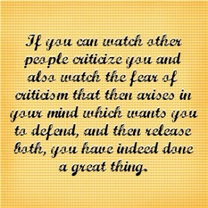 Fear Of Criticism