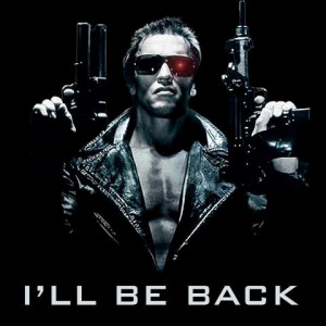 Arnold is back as the Terminator, Trench Mauser, Conan the barbarian ...