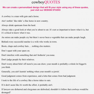 Cowboy quotes :)
