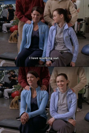 Gilmore girls - Lorelai and Rory at the gym... I should perhaps try ...