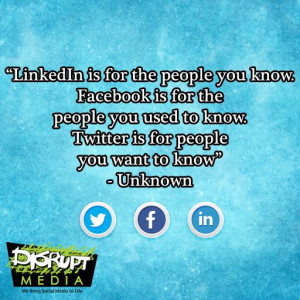 Another #SocialMedia quote via DISRUPT Media