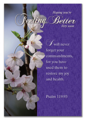 Details about 3 Christian Cards For Get Well - Hoping You're Feeling ...