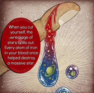 Cool Quote! We ARE made of stars after all :)