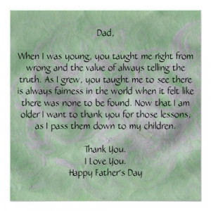 Dear Dad - Father's Day Poster by DesignsbyMel on Zazzle.