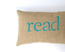 book nook decor, read pillow, book lover, decorative pillow, read ...