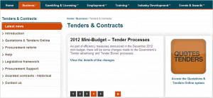 ... & Tender Online web page . Click on the Quotes & Tenders icon