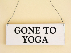Gone To Yoga Mini Hanging Sign