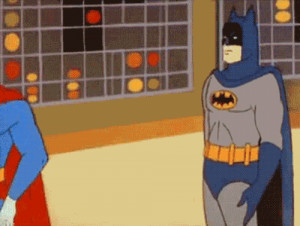 batman deal with it superman parody turnt up animated GIF