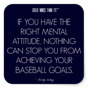 Baseball Quote 5: Attitude for Success Sticker