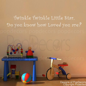 Twinkle twinkle little star-words and letters quote decals