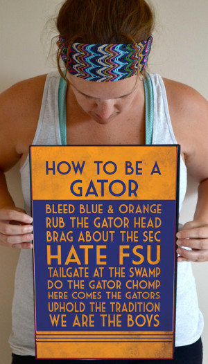 ... Florida Gators Quote Poster Sign, Florida Decor, Florida Football, UF
