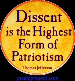 Dissent Is The Highest Form Of Patriotism - Thomas Jefferson - Button ...