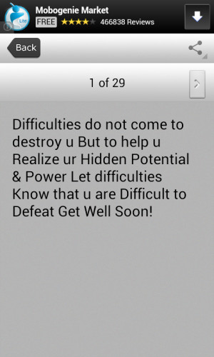 ... Power Let Difficulties Know That U Are Difficult To Defeat Well Soon