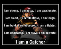 Softball Poster I AM A CATCHER Phot o Quote Wall Art Print 5x7