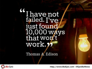 Success quote - Thomas Edison