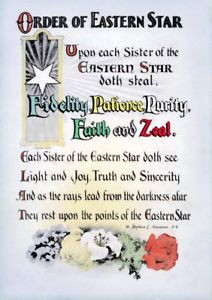 Antique Order of the Eastern Star poem print ring art poster OES ...