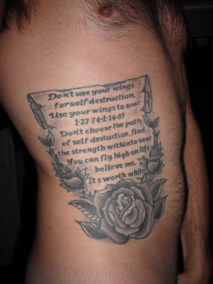 memorial for my brother and his lyrics and my first tatt