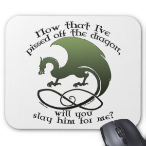 Funny Dragon Joke Mouse Pad #2