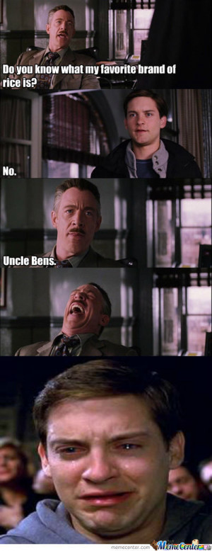 Spider Man Meme Uncle Ben Rice
