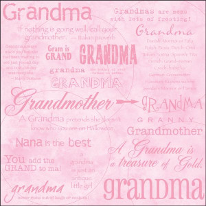 Grandma Words Scrapbook Paper