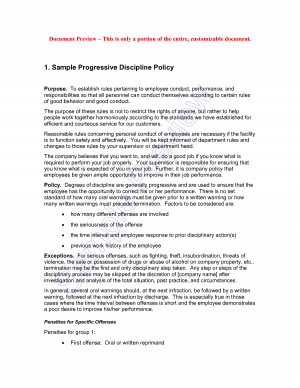 Progressive Discipline Policies picture