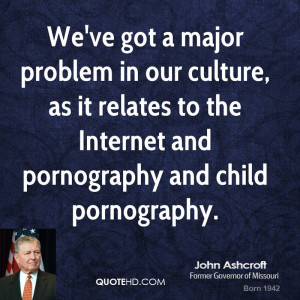 We've got a major problem in our culture, as it relates to the ...