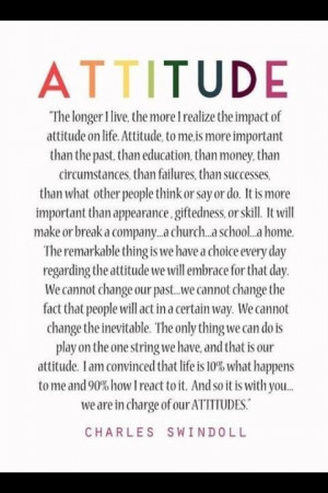 ... in how we react to any given circumstance. Choose to be empowered