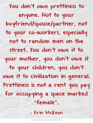 you don't owe pretty quote erin mckean dress a day