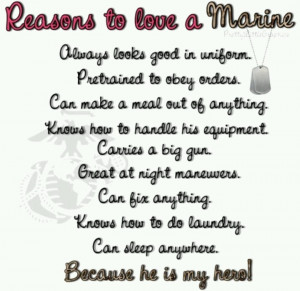 And he is an actual Marine! There's no pretending or just saying that ...