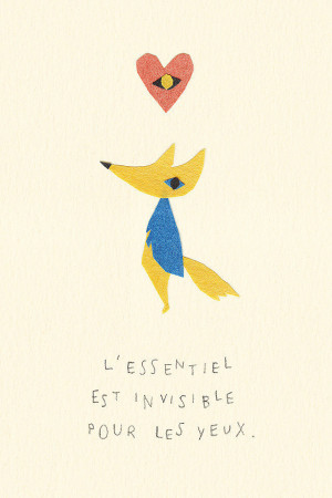 Love this paper-cut version of the fox and his quote on friendships.