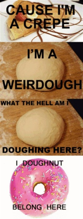 funny food pun smosh doughnut dough crepe