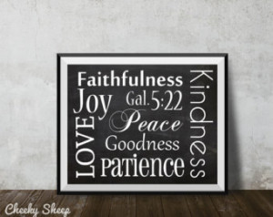 ... Quote, Chalkboard, Love, Joy, Peace, Faithfulness, Kindness (Item #063
