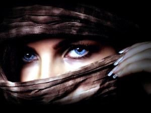 Mysterious Blue Eyes Wallpaper,Images,Pictures,Photos,HD Wallpapers
