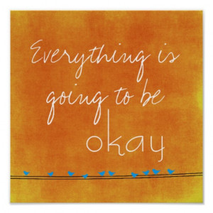 Inspirational Quote and Birds on Wire Poster