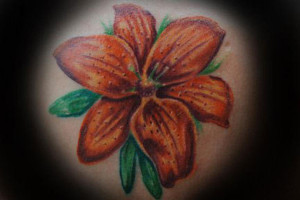 orange tiger lily tattoos