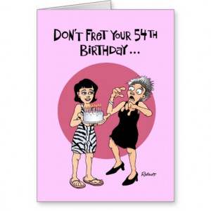 Funny 54th Birthday Card for Her