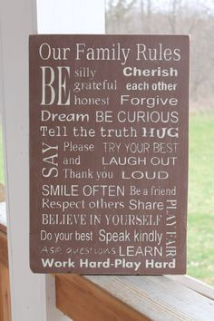 Family Rules Family Rules Sign Subway Sign by PreciousMiracles, $58.00