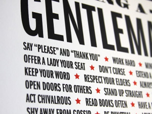 Hey y'all! Introducing a new print to the shop; The Gentleman Rules ...