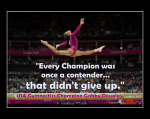 Gymnastics Poster Gabby Douglas Oly mpic Gymnast Photo Quote Wall Art ...